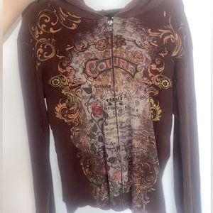 “Cœur” French for heart, vintage Y2K sweatshirt